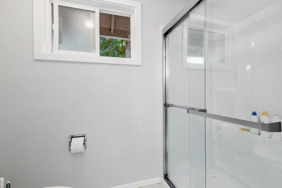 A spacious shower room