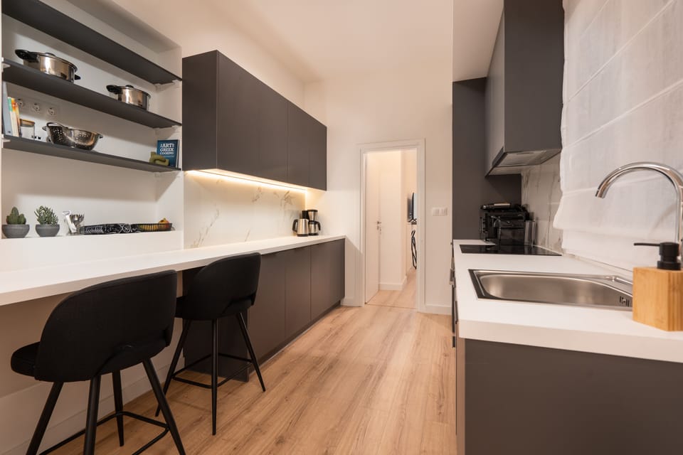 Exclusive Apartment | Private kitchen | Fridge, microwave, oven, dishwasher