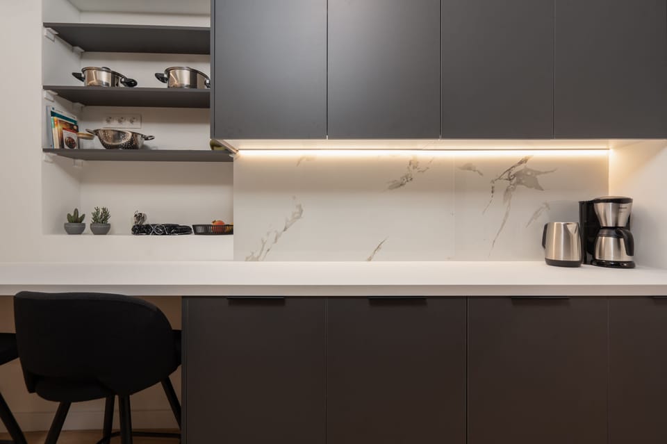 Exclusive Apartment | Private kitchen | Fridge, microwave, oven, dishwasher