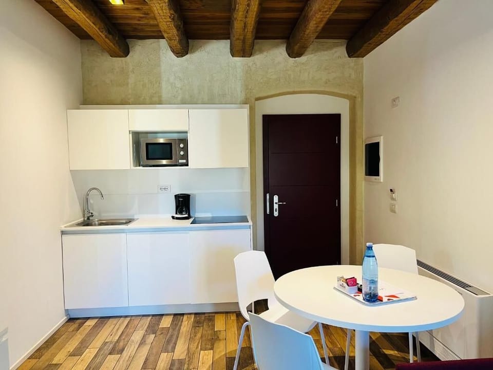 Studio | Private kitchen | Full-size fridge, microwave, stovetop, dishwasher