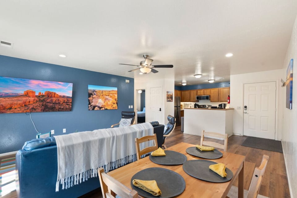 Living and dining space combines comfort, style, and everyday function.
