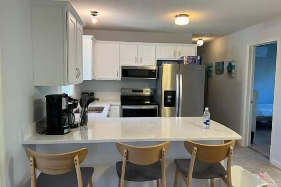 Kitchen remodeled in 2024. Counters, cabinets and expanded island. 