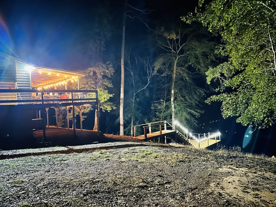 Side view from fire pit 