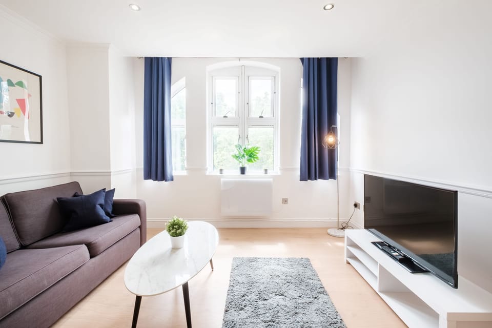 The open-plan living and dining area