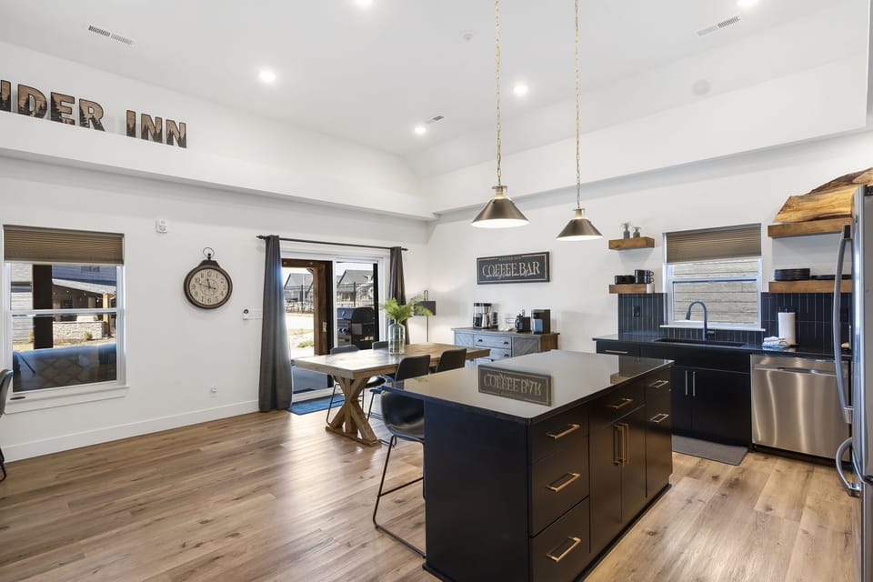 Kitchen & Dining Area with Patio Access