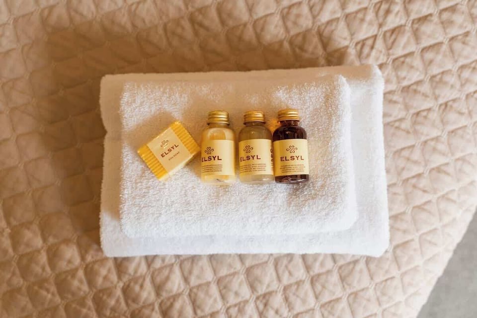 Home 1 - Bedroom 1:  unwind and refresh with luxury mini toiletries for every stay.