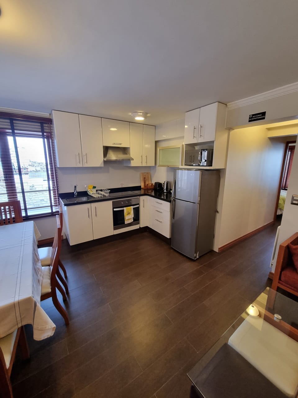 Apartment | Private kitchen | Full-size fridge, microwave, oven, stovetop