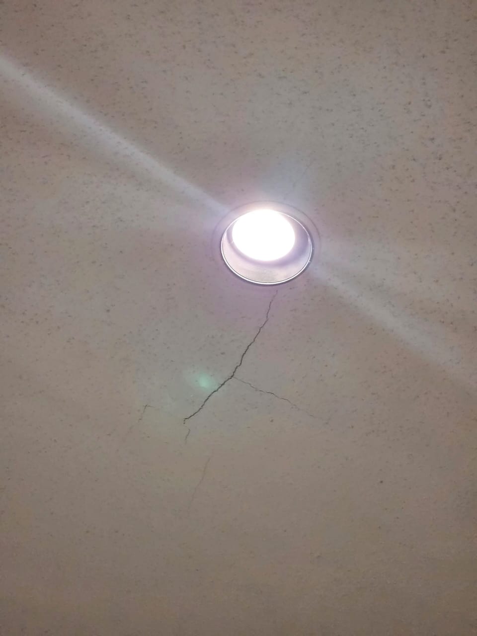 known imperfections of ceiling in Living Room