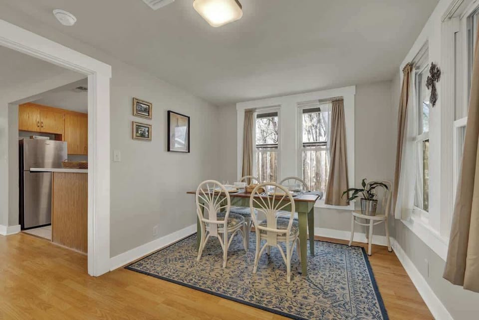 Seating for four in the quaint dining room.