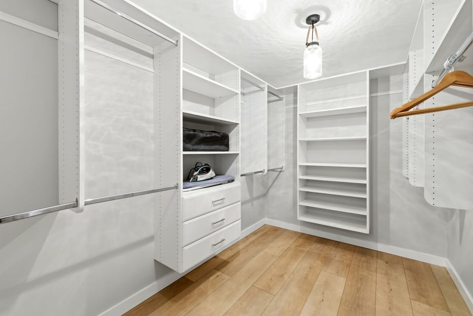Walk-in closet with ample storage space