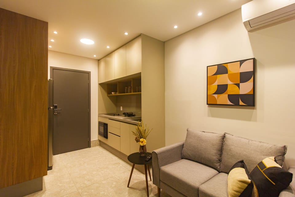 Apartment | Private kitchen | Fridge, oven, stovetop, toaster oven