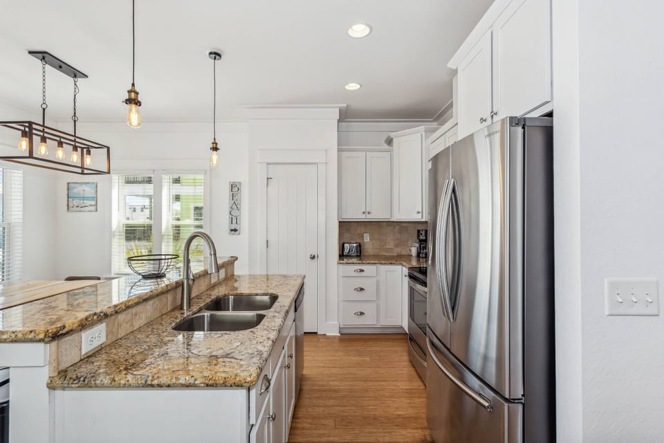 Fully equipped kitchen with large pantry