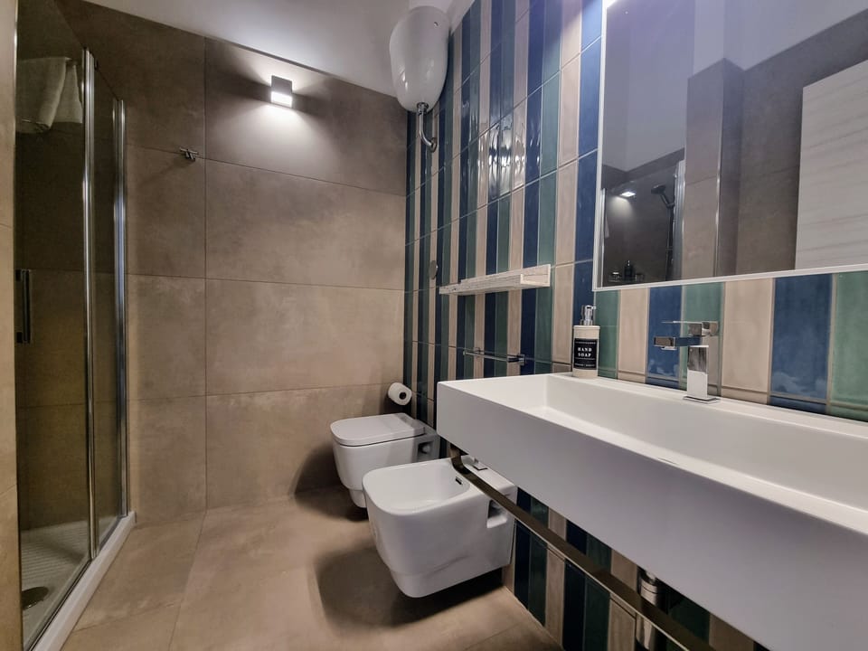 Shower, rainfall showerhead, hair dryer, bidet