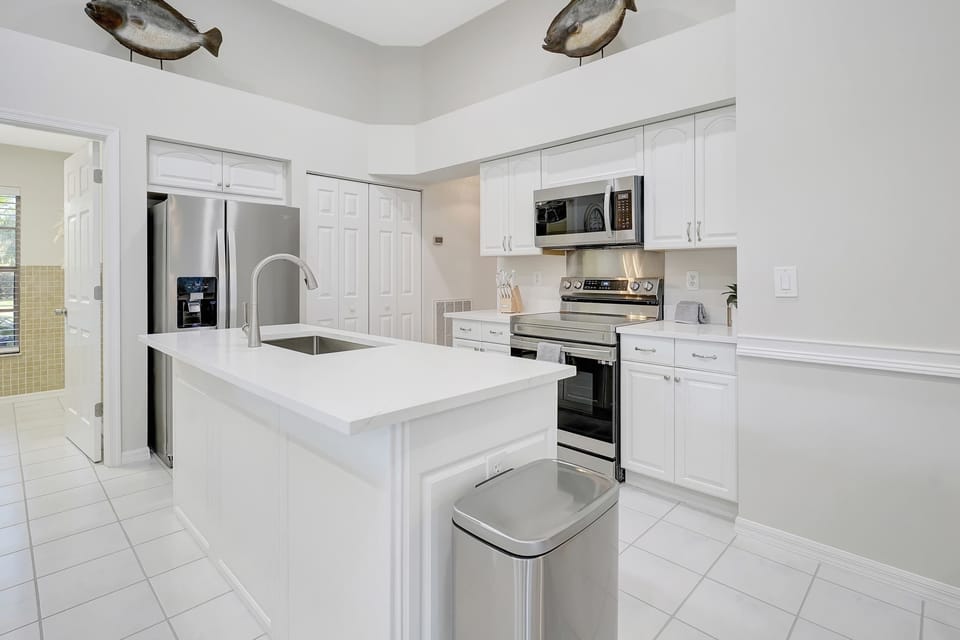 The open concept kitchen allows you to be full immersed in cooking and conversation
