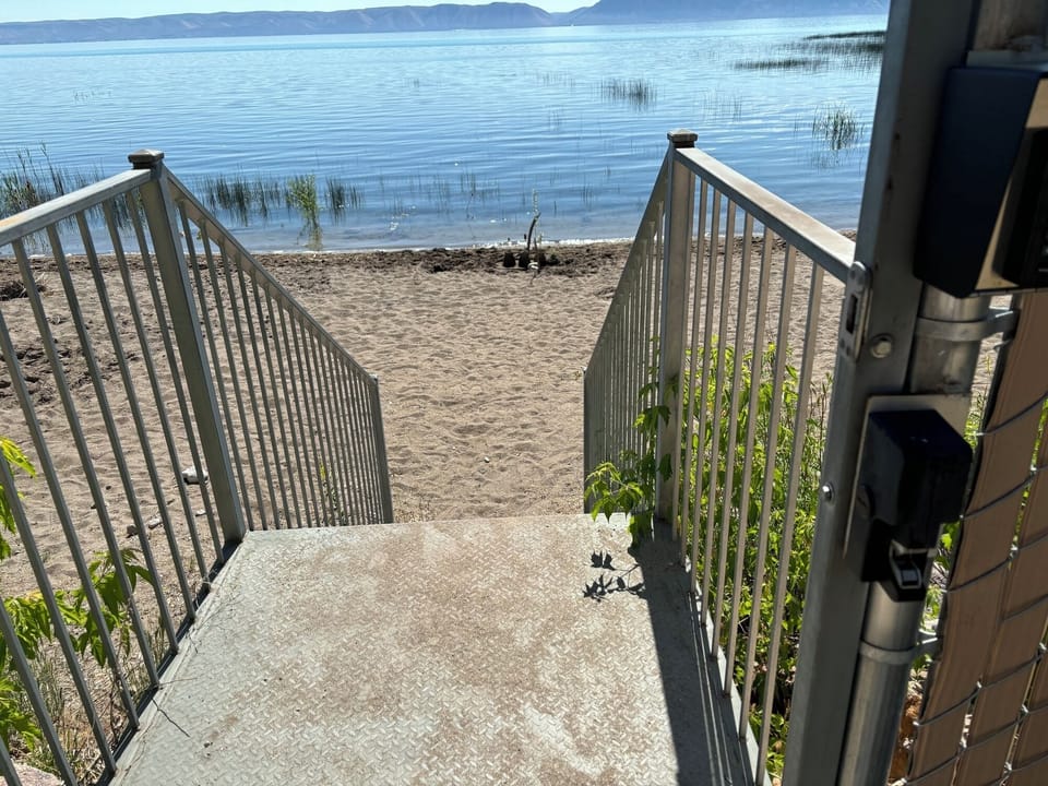 Beach Man Gate Stairs