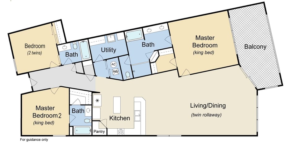 floor plans and bed locations