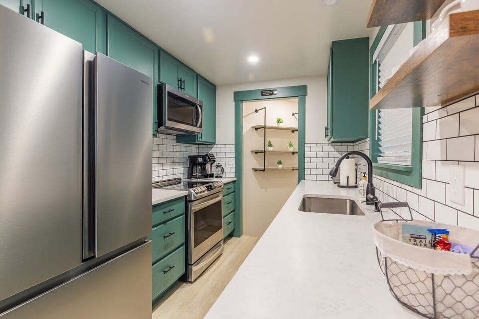 Fully Stocked Kitchen Along With a Welcome Snack Basket 