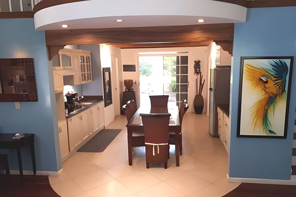 Chalet | Private kitchen | Full-size fridge, microwave, blender, mixer