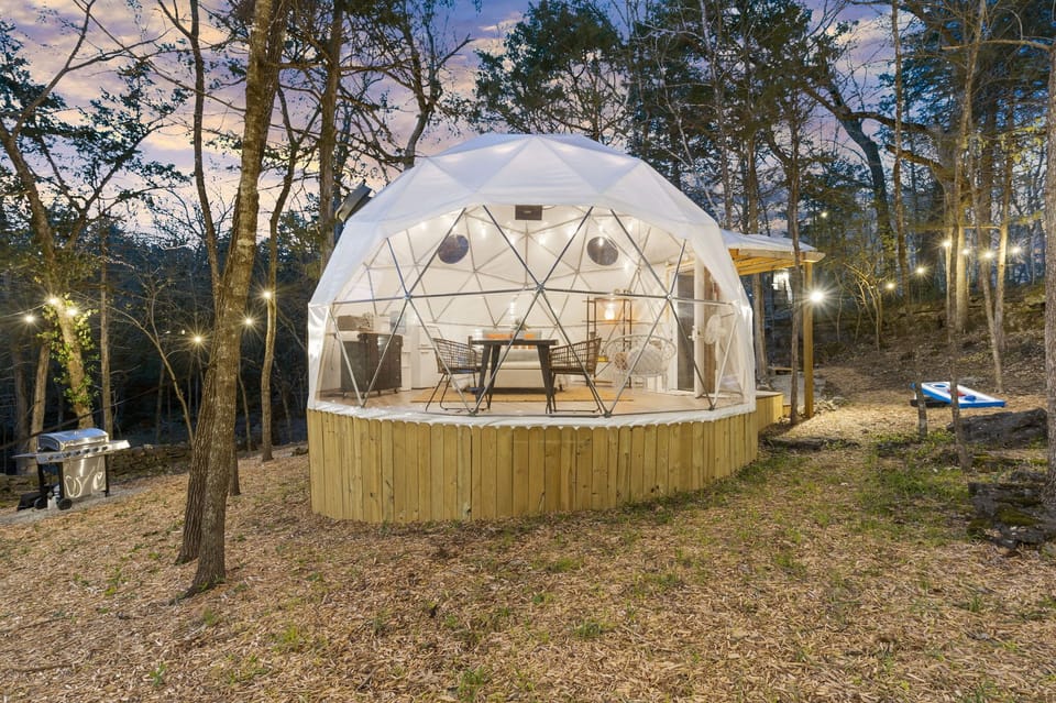 Geo dome nested in nature