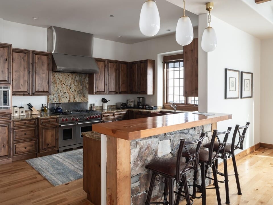 Indoors, Kitchen, Kitchen Island, Dining Room, Dining Table