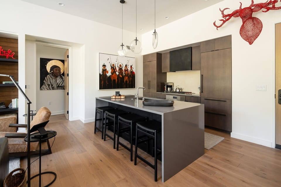 Indoors, Kitchen, Kitchen Island, Dining Room, Dining Table