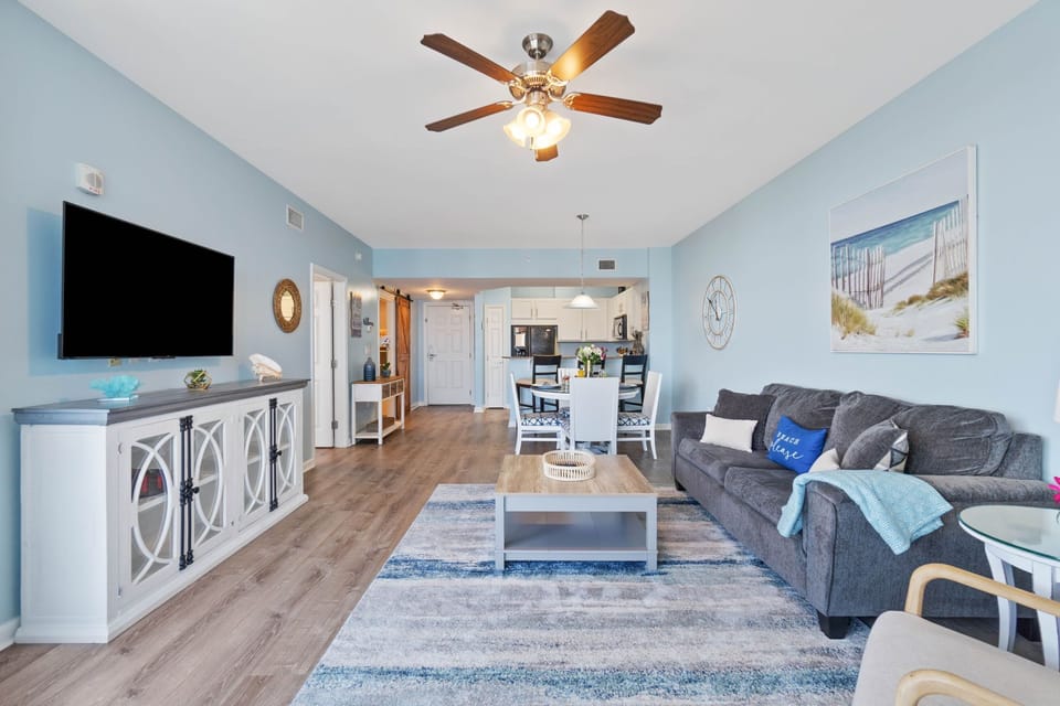 Plenty of room to sprawl out, The living room has a Queen sized sofa Sleeper.