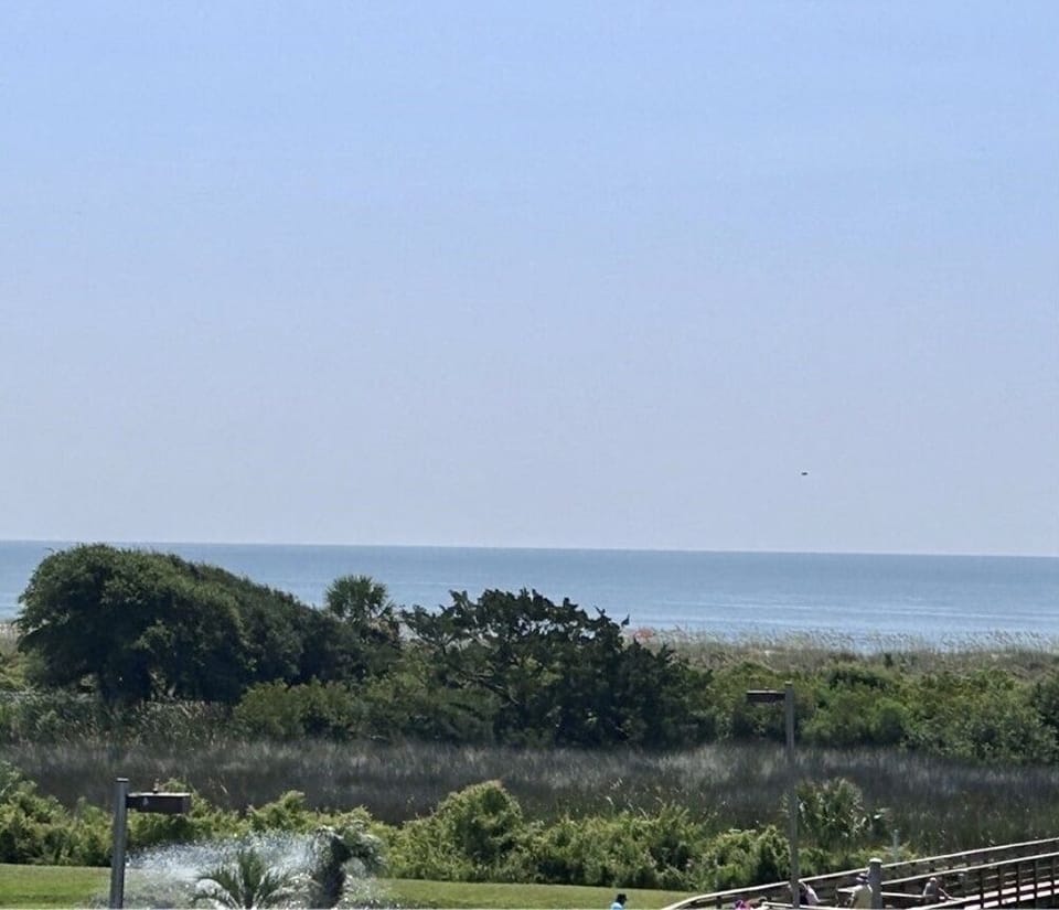 Amazing Ocean View and Fountain from our balcony