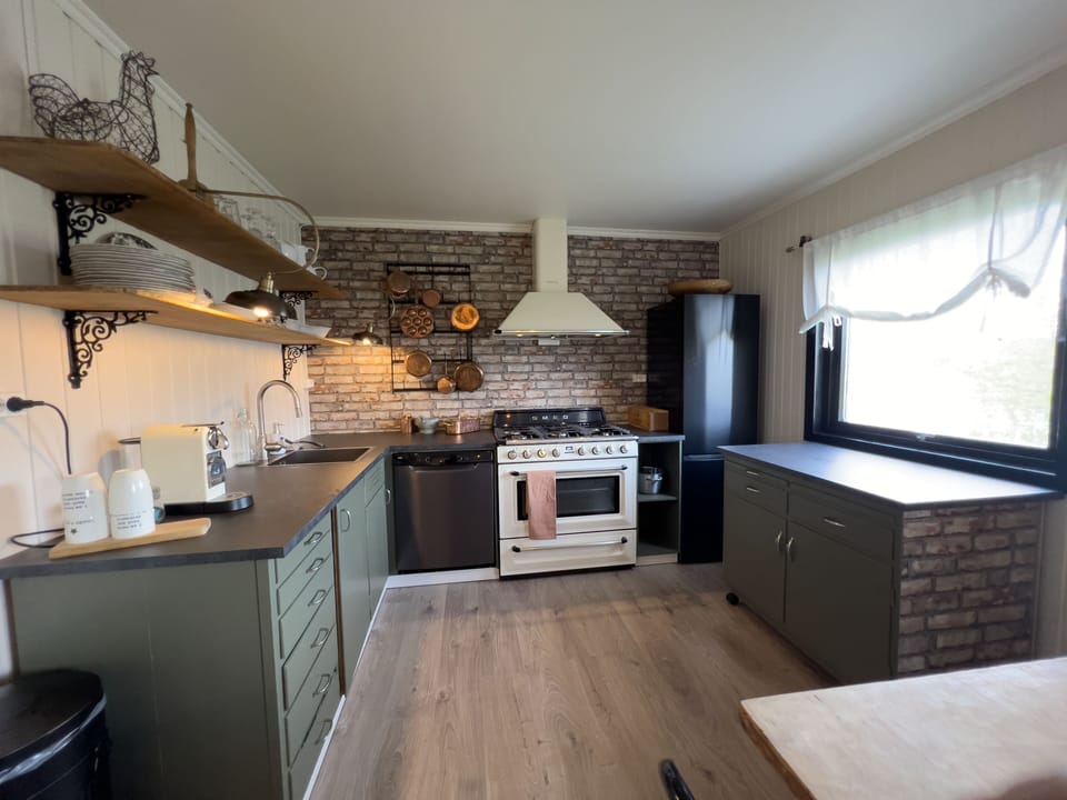 Oven, stovetop, dishwasher, espresso maker
