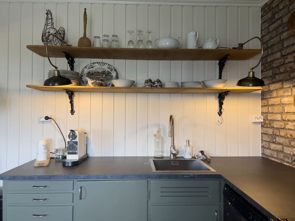 Oven, stovetop, dishwasher, espresso maker