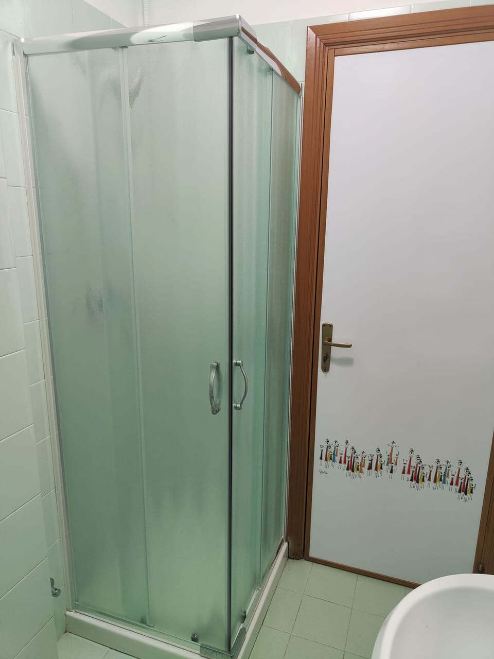 Bathroom | Shower, rainfall showerhead, hair dryer, bidet