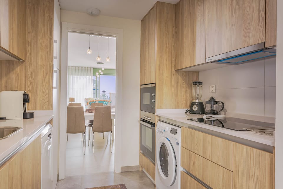 Apartment | Private kitchen | Full-size fridge, microwave, oven, stovetop
