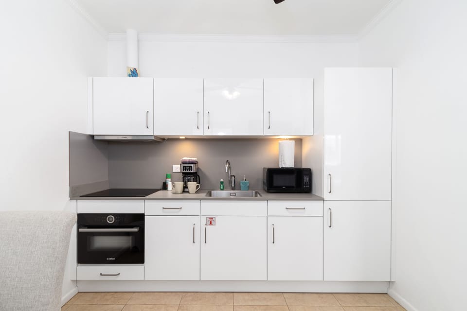 Opulent Kitchen of the Apartment in Noord Aruba - Open concept kitchen - Fully Equipped - Integrated appliances for a seamless and stylish appearance