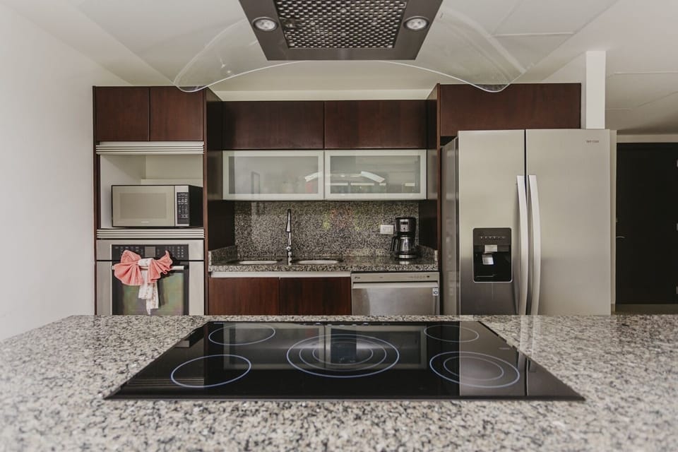 Indoors, Kitchen, Floor, Refrigerator, Flooring