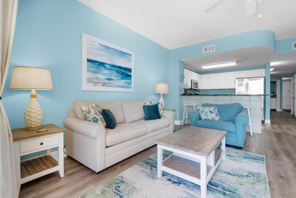 Condo, 1 King Bed with Sofa bed (Calypso 2-807 West) | Living area | TV