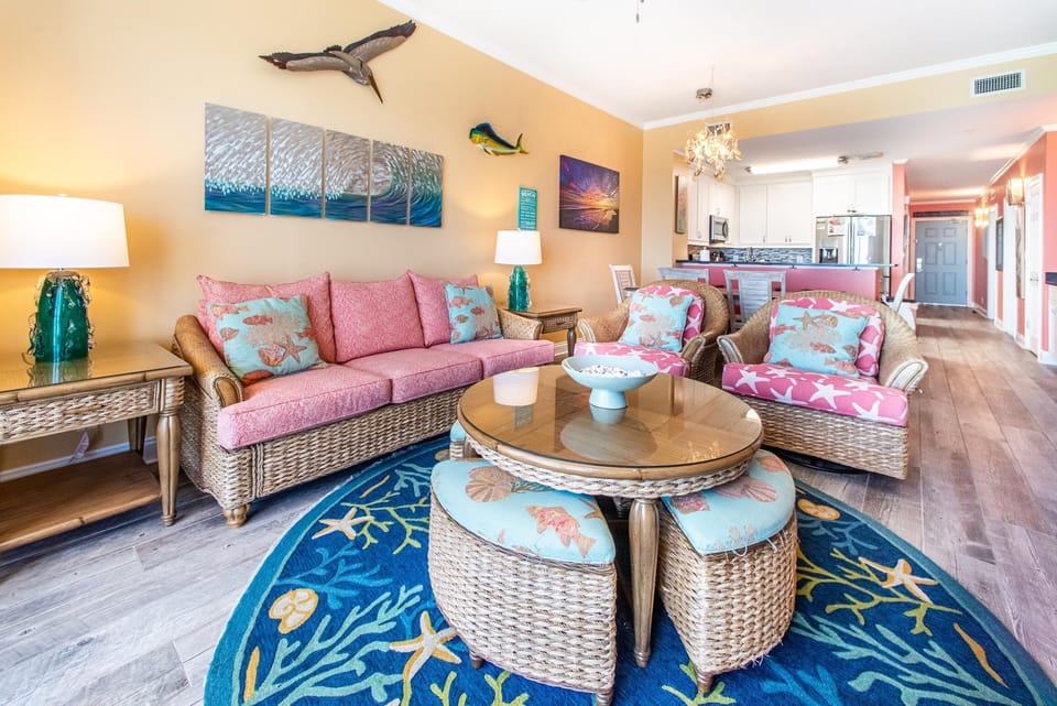Condo, Multiple Beds (Calypso 2-2304 West) | Living area | TV