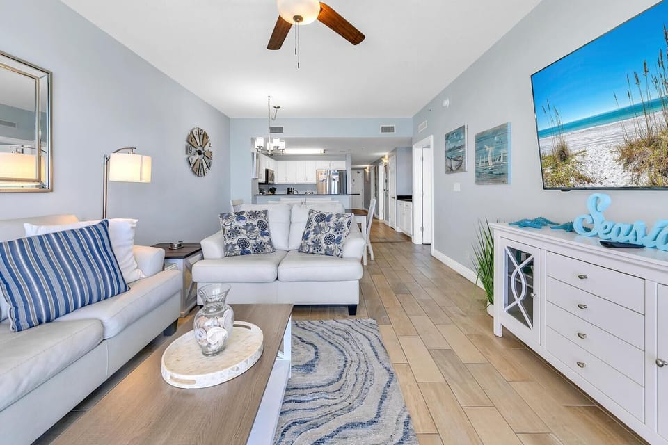 Condo, Multiple Beds (Calypso 2-1102 West) | Living area | TV