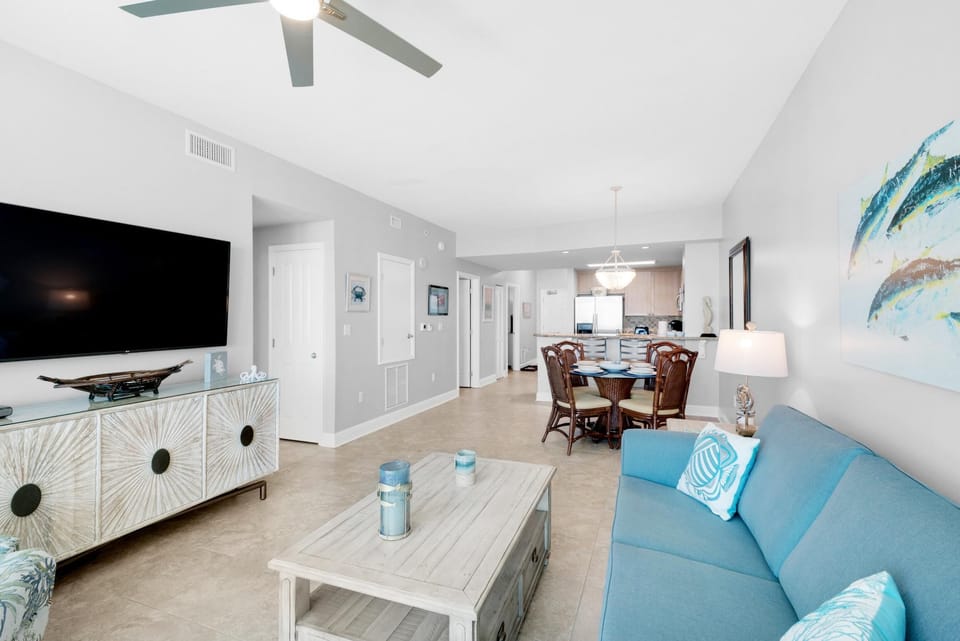 Condo, Multiple Beds (Aqua Resort 1007) | Living area | TV