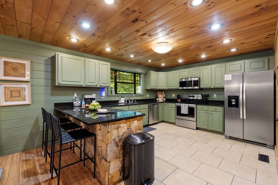 The perfect cooking space for your Georgia Cabin Getaway.