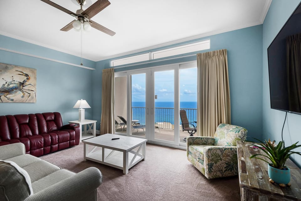 Condo, 1 King Bed with Sofa bed (Laketown Wharf 2118) | Living area | TV