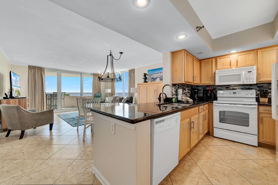 Condo, 1 King Bed with Sofa bed (Perdido Sun 214) | Private kitchen | Oven, toaster, paper towels