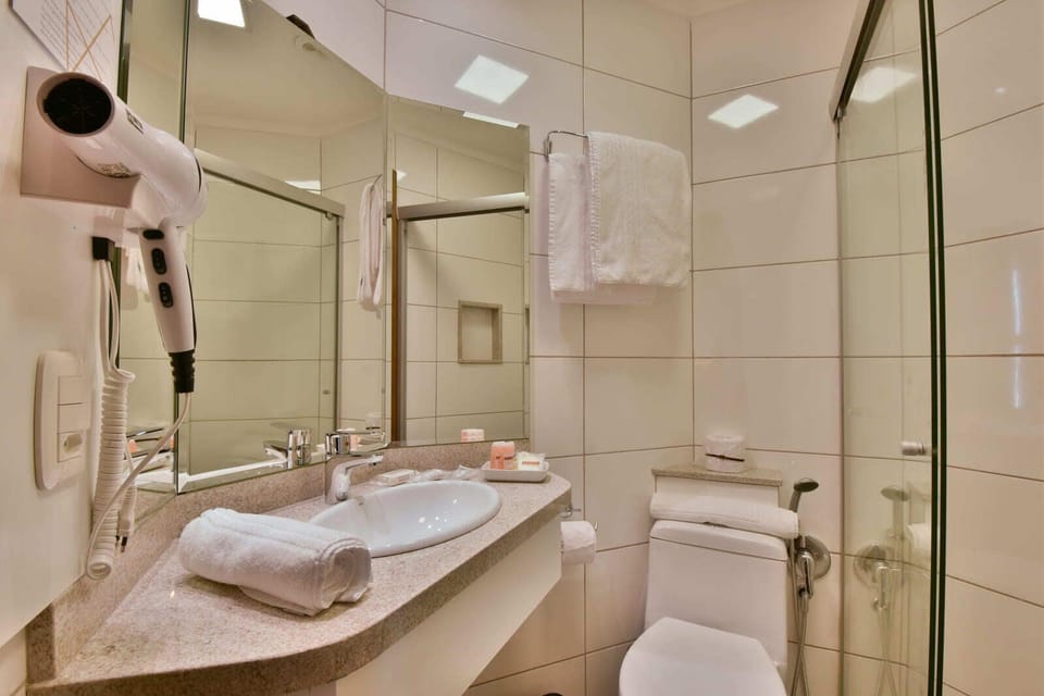 Deluxe Double or Twin Room | Bathroom | Free toiletries, hair dryer, towels, soap