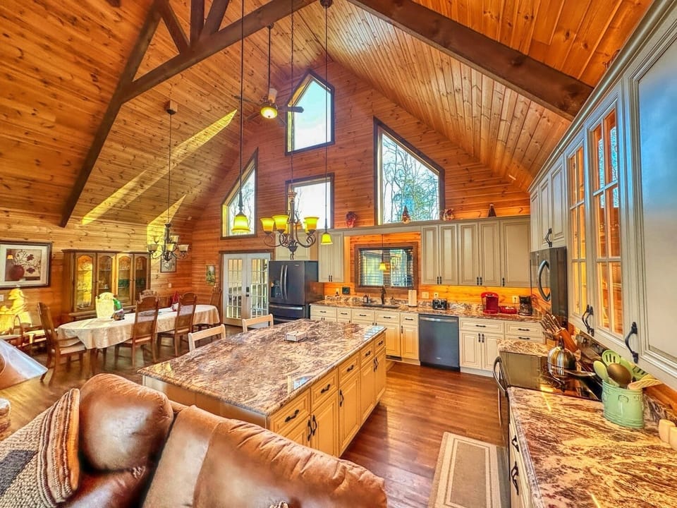 Kitchen into dining/living room
