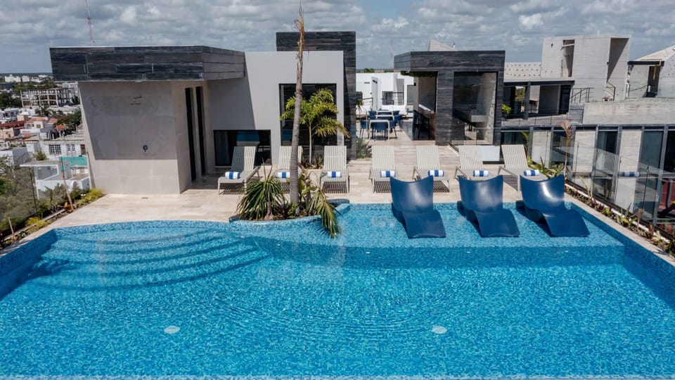 Stunning rooftop pool; perfect for a refreshing dip.