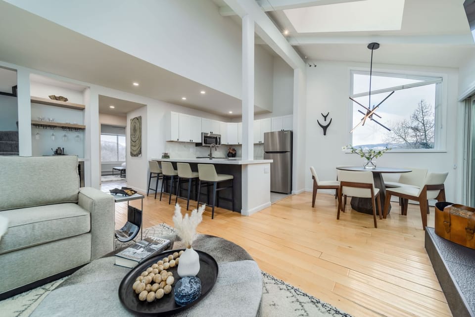 Open space with multiple entertaining areas