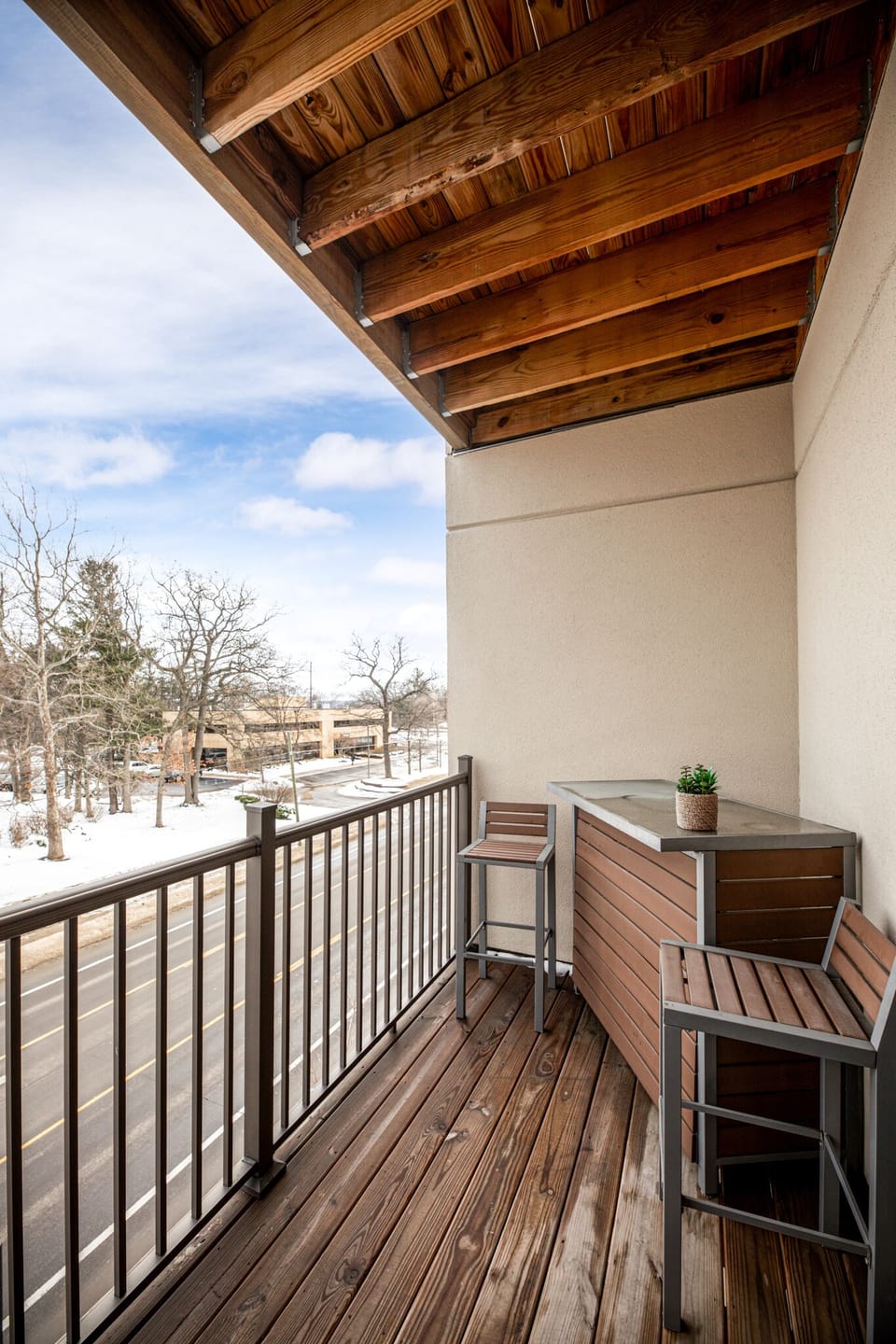 Step outside and enjoy fresh air from your private balcony.