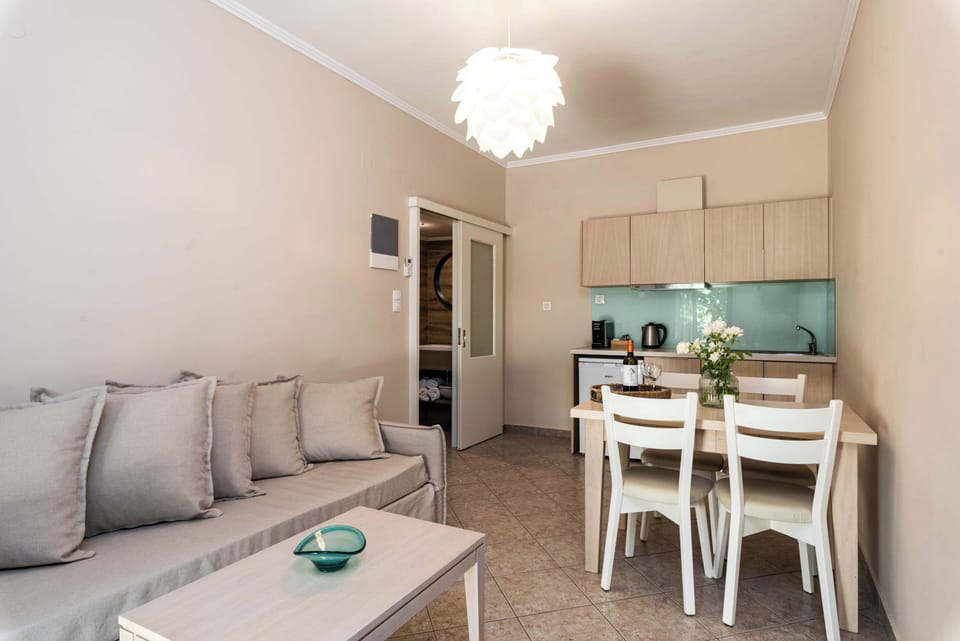 Comfortable sofa bed in the room