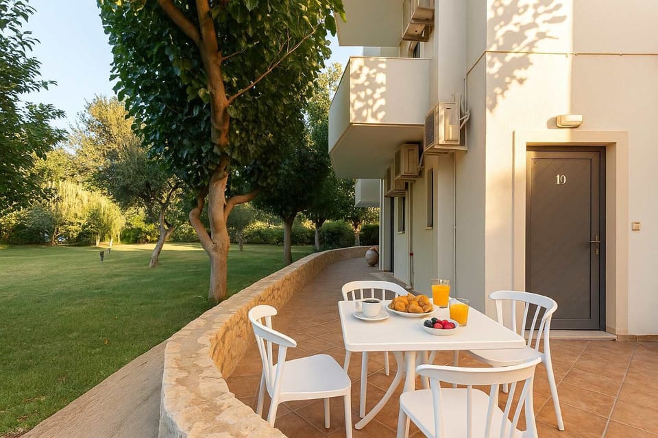 Patio of the accommodation