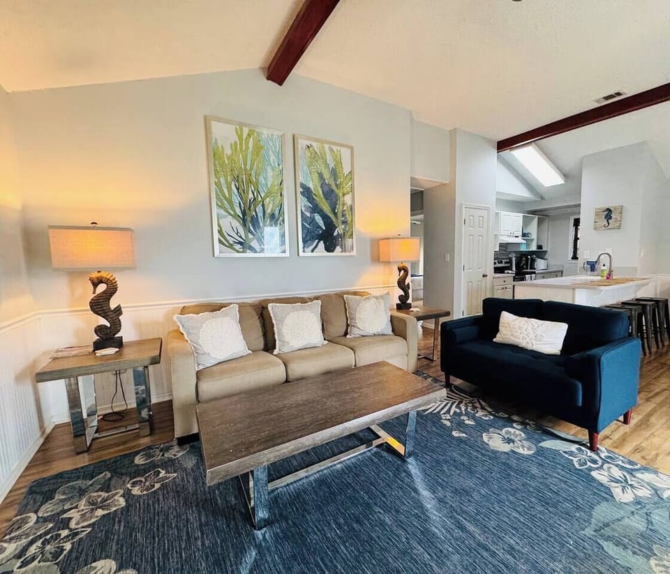 Salty Beaches living room with sofa bed