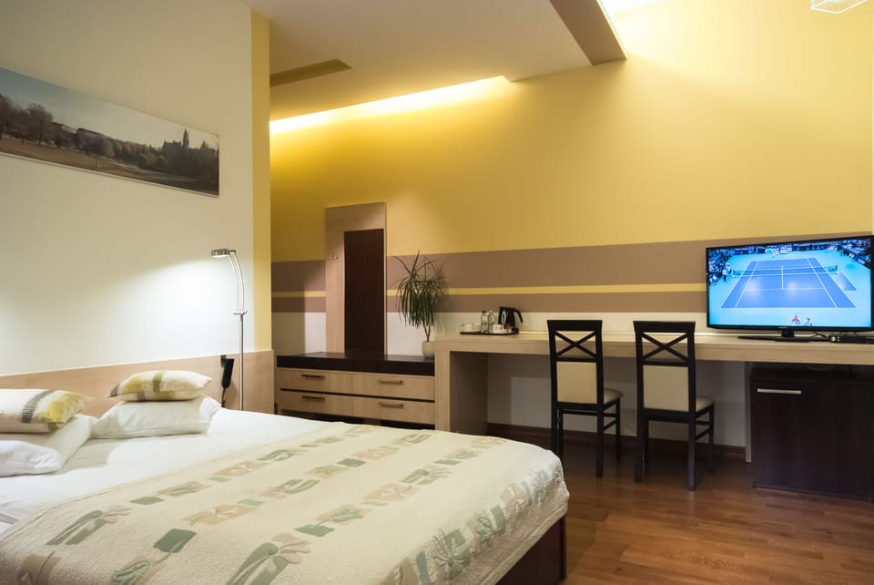 Standard Double Room, 1 Double Bed | Living area | 42-inch flat-screen TV with satellite channels, TV