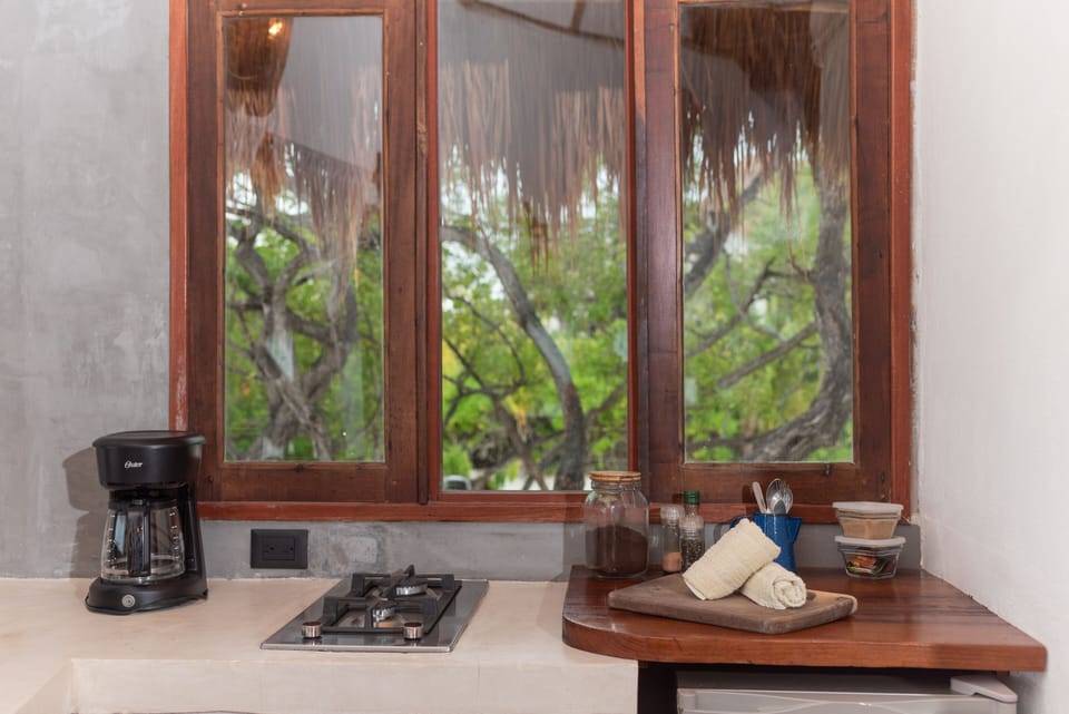 Bungalow, Beach View | Private kitchen | Mini-fridge, coffee/tea maker, blender, cookware/dishes/utensils